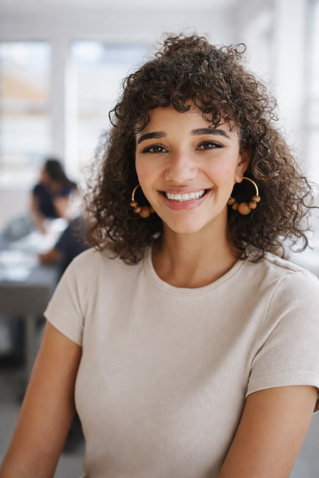 Smiling colleague in an office